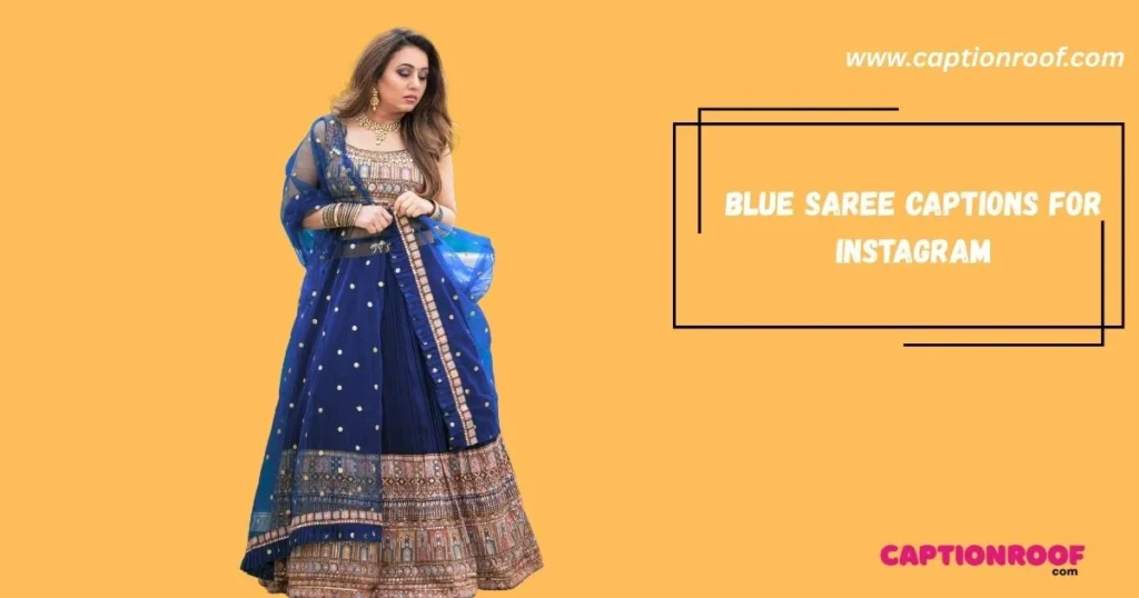 Blue Saree Captions For Instagram